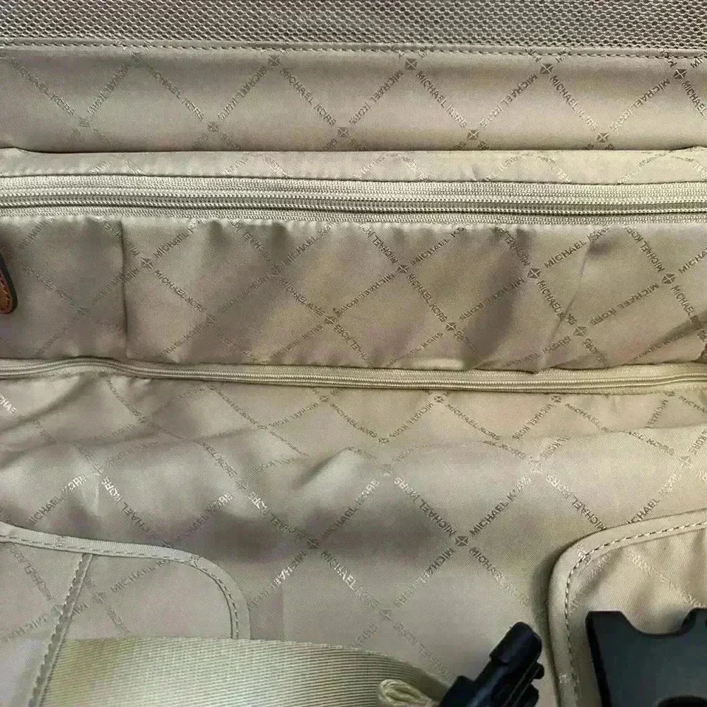 Michael Kors Monogram Carry On Luggage Brown